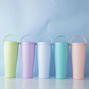 Nuevo Diseño, Vaso Térmico de Acero Inoxidable con Aislamiento al Vacío de 30 oz, con Asa y Tapa Portátil, Vaso para Regalo - Product Image 2