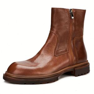Zapatos de Hombre de Cuero Genuino, Estilo Británico Retro, Impermeables, Transpirables, con Estampado de Leopardo, de Calidad Ejecutiva - Product Image 5