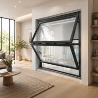 Fenêtre pliante verticale moderne de style européen sur mesure, insonorisée, à rupture de pont thermique, en alliage d'aluminium, protection UV, coupe-vent, pour salon