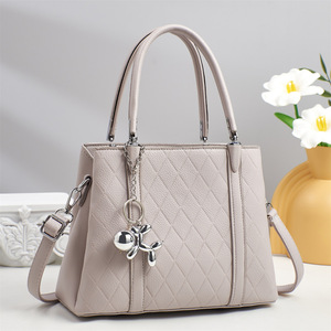 New Small <b>Square</b> Diamond Lattice Bag Pu Solid Zipper Fashion Single Shoulder Messenger Bag With Chain Ladies Handbag - Product Image 5