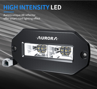 AURORA Barre lumineuse LED monocouche brevetée pour toit de voiture, 40W, 4 pouces, pour tout-terrain, rechargeable