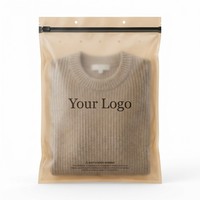 Bolsa de Plástico Moderna con Cierre Deslizante Mate y Logotipo Personalizado, Bolsa de Envío para Ropa Urbana Moderna