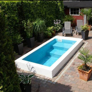 Hình chữ nhật hiện đại nước sợi thủy tinh <span class=keywords><strong>inground</strong></span> sợi thủy tinh Hồ bơi nhỏ mặt đất hồ bơi ngoài trời - Product Image 1