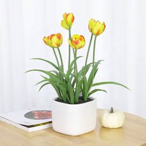 Oh Arts, Oferta Especial, Flores de Tulipán Artificiales, Decoración para el Hogar, en Maceta, para Navidad, Graduación, Halloween, Año Nuevo, Pascua, Fines Decorativos - Product Image 6