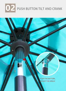 Sombrilla plegable portátil y económica <span class=keywords><strong>para</strong></span> Parque, terraza, restaurante, Hotel, patio, uso de pesca al aire libre <span class=keywords><strong>para</strong></span> muebles de exterior - Product Image 3