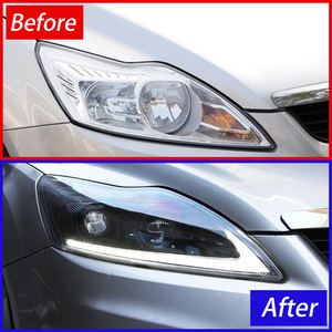 Feux avant de voiture, accessoires auto pour Ford Focus 2009-2011, ensemble de phares LED, mise à niveau, style Demon Eyes, lentille de projecteur 100W - Product Image 3