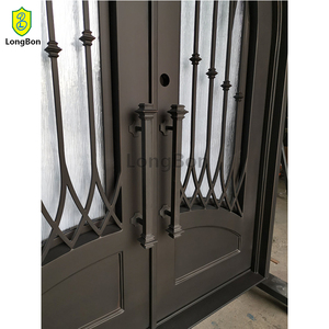 Style Français Antique Double <span class=keywords><strong>Porte</strong></span> En <span class=keywords><strong>Fer</strong></span> Floral Avant Noir En <span class=keywords><strong>Fer</strong></span> <span class=keywords><strong>Forgé</strong></span> Extérieur <span class=keywords><strong>Catalogue</strong></span> Surface Finie Manuel à Vendre - Product Image 1