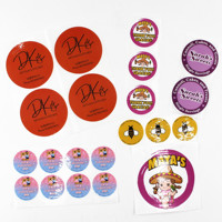 Autocollants personnalisés en forme de cercle, autocollants adhésifs résistants, petits points de marquage, autocollants pour enfants, prix d'usine en gros