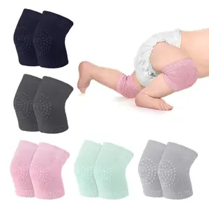 नरम सूती बुना हुआ बेबी घुटने की सुरक्षा पैड गर्म बिकने वाला गैर पर्ची सांस लेने योग्य टक्कर रोधी बच्चों के बेबी घुटने पैड रेंगने के लिए