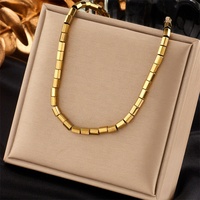 QY041 acier inoxydable sans ternissement couleur or chaîne épaisse collier collier ras du cou pour les femmes Punk Hip-Hop mode lien bijoux