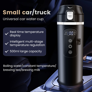 Tasse chauffante pour voiture Tasse bouillante grande capacité en acier inoxydable 304 <span class=keywords><strong>Thermos</strong></span> Tasse électrique intelligente intégrée - Product Image 2