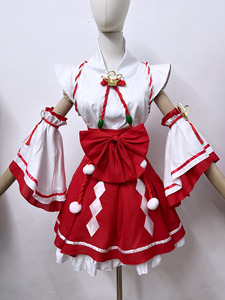Disfraz de <span class=keywords><strong>Cosplay</strong></span> de Doncella del Santuario Oojo Ise, Conjunto de Juego de Rol de Personaje de Videojuego, Kimono Gokuraku Jodo, Uniforme de Anime - Product Image 6