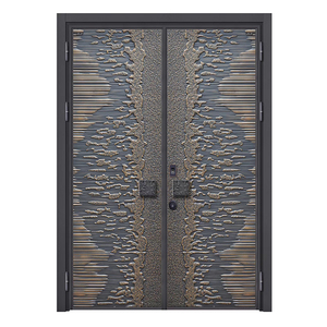Seeyesdoor <span class=keywords><strong>2022</strong></span> <span class=keywords><strong>Porte</strong></span> moderne Design portes extérieures en matériau ignifuge <span class=keywords><strong>Porte</strong></span> d'entrée avant en aluminium pour maison de Villa - Product Image 2
