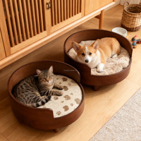 Canapé-lit pour chien en peluche avec coussin en mousse à mémoire de forme et polaire, imperméable, lavable, confortable, pour chiens et chats, utilisation intérieure, toutes saisons