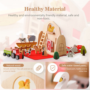 Gioco di Costruzione in Legno della Fattoria per Bambini e Bambine, Giocattolo Educativo Cognitivo con Animali, Prezzo Conveniente e Ricche Funzionalità - Product Image 3