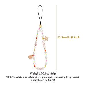 Correa de Teléfono de Lujo Hecha a Mano con Cuentas de Cristal y Perlas, Diseño Personalizado con Logotipo o Foto, Accesorio de Teléfono Personalizado para Regalo - Product Image 2