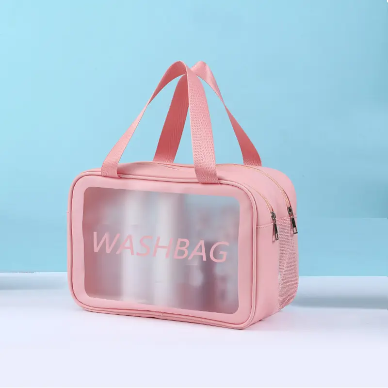 Travel Wash Bag Transparent Waterproof Skin Care Storage Bag Large Cosmetic Organizer PVC Waterproof Toiletry Bag