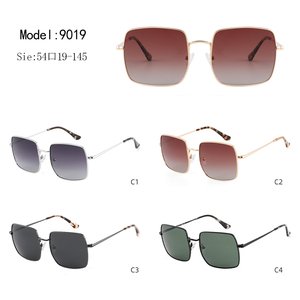 Gafas de Sol con Marco Metálico Cuadrado, Lentes Degradadas, Montura Completa, 100% Protección UV, Unisex, Moda Casual para Adultos - Product Image 3