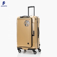 Valise latérale multifonctionnelle en polycarbonate avec roulettes escamotables, utilisable comme table, pour voyages