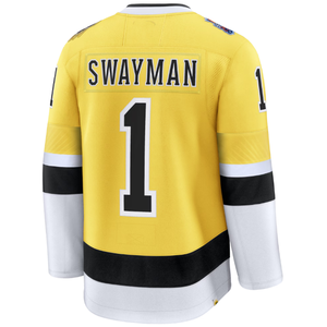 Camiseta de Hockey de los Boston Bruins para Hombre, Amarilla, McAvoy 73, Swayman 1, Pastrnak 88, Impresión por Sublimación - Product Image 5