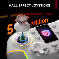 Control Inalámbrico para Juegos STK-7052P con Pantalla Inteligente, Luces RGB, Efecto Hall, Batería Ecológica de 1000mAh, Joystick para Móvil y PC