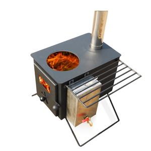 Petit mini réchaud <span class=keywords><strong>à</strong></span> bois de camping chauffe-tente réchaud avec grand verre - Product Image 6