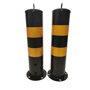 500mm Nặng màu vàng dấu hiệu Đường ống thép giao thông cố định bollard an toàn - Product Image 1
