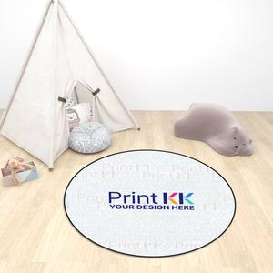 Alfombrillas personalizadas con diseño redondo de felpa de varios tamaños para habitaciones - Product Image 2