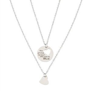 Set collana all'ingrosso cuore in acciaio inox <span class=keywords><strong>per</strong></span> le donne di famiglia madre <span class=keywords><strong>figlia</strong></span> sorella fare un desiderio collane gioielli <span class=keywords><strong>regalo</strong></span> - Product Image 6
