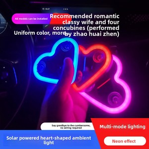 Nueva Luz LED Ambiental de Neón en Forma de Corazón para Ventana Trasera Triangular de Coche, 0.5W, Compatible con OLIVER - Product Image 3