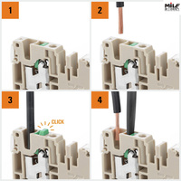 Borne de bloc de connecteur d'installation mâle et femelle Weidmuller 380V pour armoire de commande