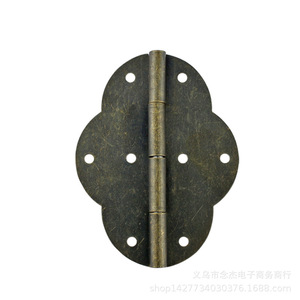 Bisagra de latón antiguo G86 de 69x53 mm con 6 orificios para montaje en superficie, para muebles de almacenamiento. - Product Image 5