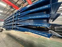 Dock pengangkat halaman baja ponsel, dock angkat ramp garpu dengan 2 roda solid pneunatic karet