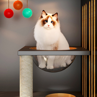 Villa Féline Multi-Niveaux de Luxe en Bois, Maison pour Chat Écologique et Respirante, Cage d'Intérieur Améliorée pour Petits Animaux