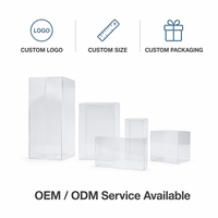 Ensemble de 5 boîtes de rangement en plastique transparent avec couvercles, boîtes de rangement empilables transparentes multi-tailles pour la maison, le placard, logo personnalisé OEM