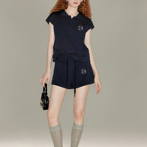 Ensemble 2 pièces décontracté à manches courtes et boutons pour femmes, <span class=keywords><strong>tennis</strong></span>, course à pied, <span class=keywords><strong>survêtement</strong></span> de sport pour femmes - Product Image 3