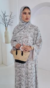 Sharut <strong>Abaya</strong> Factory OEM/ODM Luxury EID Islamic Kimono Muslim Women Dress Floral <strong>Chiffon</strong> <strong>Abaya</strong> with Matching Hijab - Product Image 2