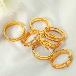 แหวนดีไซน์เรขาคณิต ฝังไมโครเพฟ ไทเทเนียมสตีล เครื่องประดับสำหรับสวมใส่ทุกวันสำหรับทั้งชายและหญิง - Product Image 1