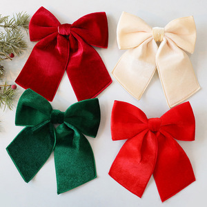 Ornamen Natal Pita Beludru Dekorasi Pita Natal untuk Pesta Baby Shower Ulang Tahun Pernikahan Dekorasi Pohon - Product Image 2