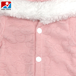 Set di Tuta con Cappuccio a Forma di Orsacchiotto Rosa, Morbido e Delicato sulla Pelle, Accessori per Bambole, Giocattolo Educativo per Bambini - Product Image 5