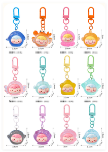 Juego de Juguetes de Animales Luminosos en 3D, Figuras Miniatura de Criaturas Marinas para Niños, Llavero de Metal para Playa, Océano, Coche, Bolso, <span class=keywords><strong>Mochila</strong></span> - Product Image 2