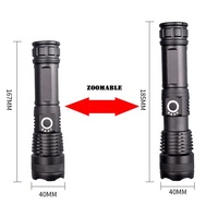 Lampe torche LED zoom industrielle P50 en alliage d'aluminium haute puissance 15W, étanche, pour usage quotidien