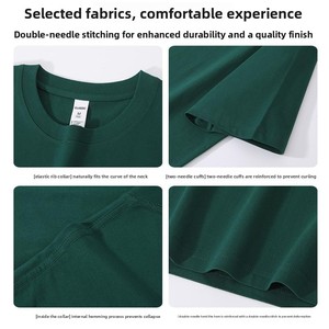 100% Cotton Custom Graphic Dtg Printing Oversized Tshirt 230G Heavyweight Blank <strong>T</strong>-<strong>shirt</strong> New Fashion Crew Neck <strong>t</strong> <strong>Shirt</strong> for <strong>Men</strong> - Product Image 5