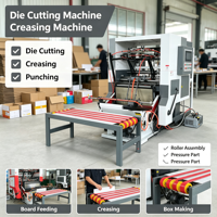Machine de découpe et de rainurage automatique à plat NDFC2-1300 haute vitesse 18 pièces/min pour carton ondulé avec dispositifs de sécurité