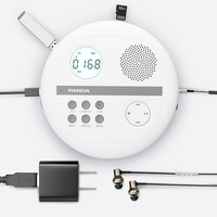 Mini REPRODUCTOR DE CD de audio portátil retro, reproductor de MP3 con altavoces HIFI, Conector de auriculares, función de tarjeta USB TF, reproductor de CD portátil