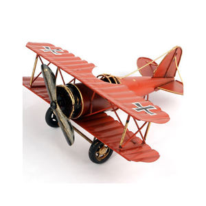 Ornamen dekorasi rumah kreatif Model pesawat besi imitasi antik untuk dekorasi ruang tamu kabinet TV kerajinan logam - Product Image 4