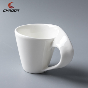 Tasse à <span class=keywords><strong>café</strong></span> en céramique blanche avec logo personnalisé tasse en porcelaine de 12oz avec glaçure unique parfaite pour les cafés et les cadeaux - Product Image 4