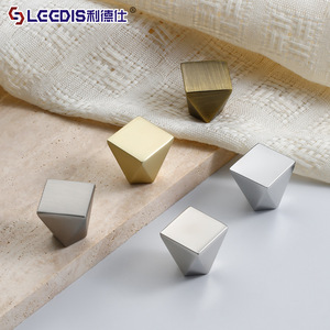 Lgedis Geometric Cabinet Handle Zinc Alloy Chrome Bronze Titanium Silver Copper Brushed Matte Nickel Drawer Furniture Handle - Product Image 1