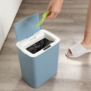 EBEZ Auto Open Lid Intelligent Electric Automatic Trash Can Smart Sensor Trash Bin Auto Close Trash Can with Bags