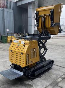 1000kg YHMG YH1000 Mini Rubber <b>Track</b> Crawler <b>Dumper</b> Hydraulic Self Unloading Transporter - Product Image 5